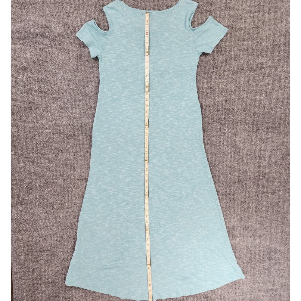 Soft Surroundings Dress Womens Petite Small Blue Electra Cold Shoulder Pocket - Picture 7 of 16